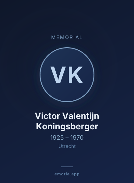 Memorial portrait of Victor Valentijn Koningsberger
