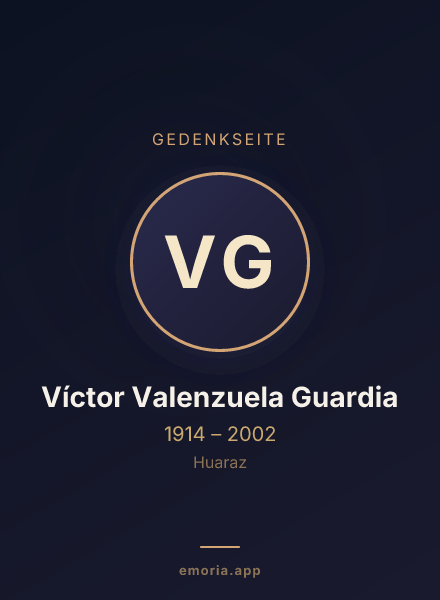 Gedenkportrait von Víctor Valenzuela Guardia
