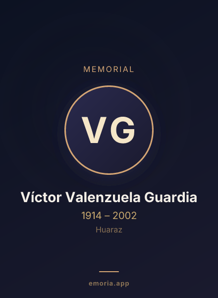 Memorial portrait of Víctor Valenzuela Guardia
