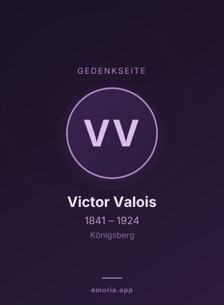 Gedenkportrait von Victor Valois