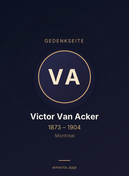Gedenkportrait von Victor Van Acker