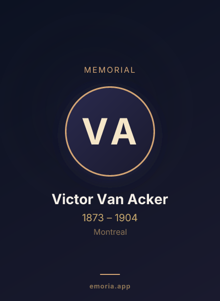 Memorial portrait of Victor Van Acker