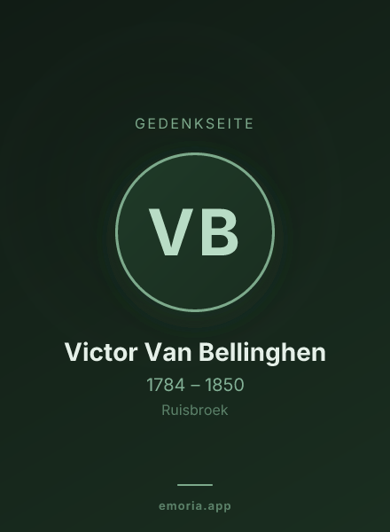 Gedenkportrait von Victor Van Bellinghen