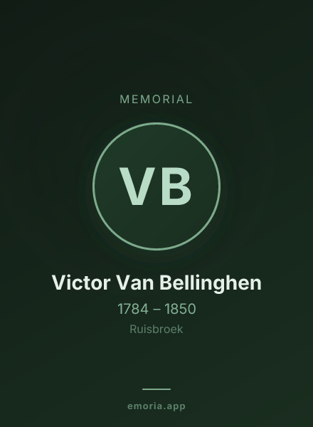 Memorial portrait of Victor Van Bellinghen
