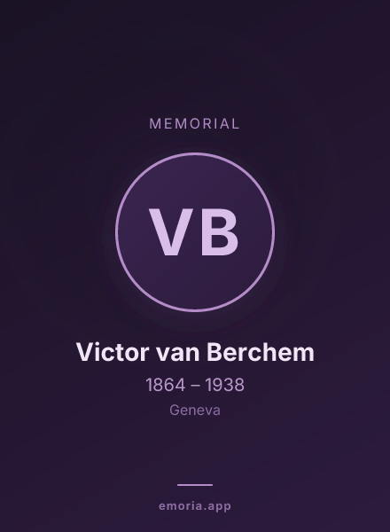 Memorial portrait of Victor van Berchem