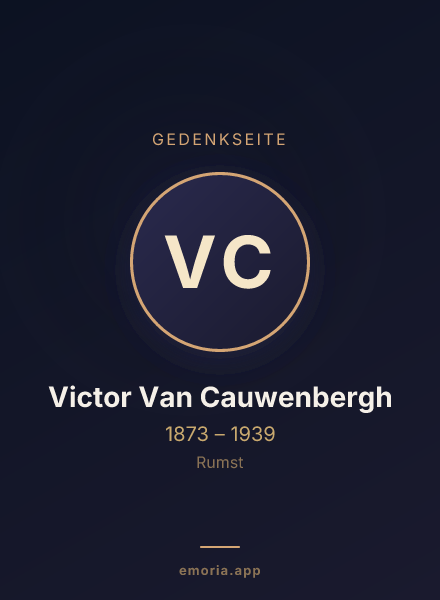 Gedenkportrait von Victor Van Cauwenbergh