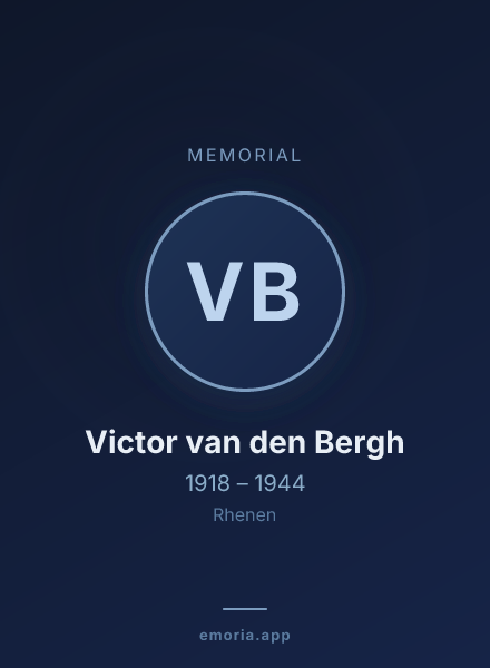 Memorial portrait of Victor van den Bergh