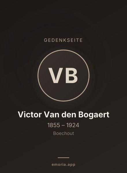 Gedenkportrait von Victor Van den Bogaert