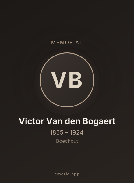 Memorial portrait of Victor Van den Bogaert