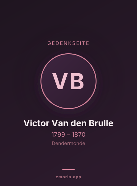 Gedenkportrait von Victor Van den Brulle