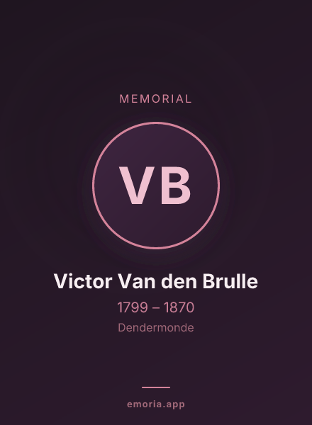 Memorial portrait of Victor Van den Brulle