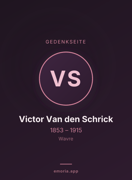 Gedenkportrait von Victor Van den Schrick