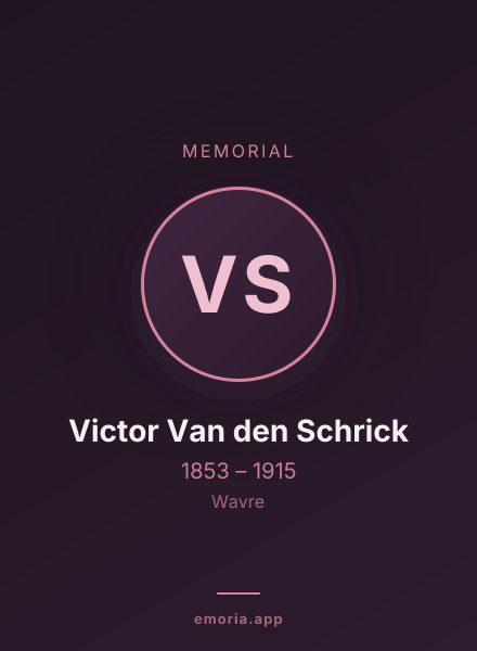 Memorial portrait of Victor Van den Schrick