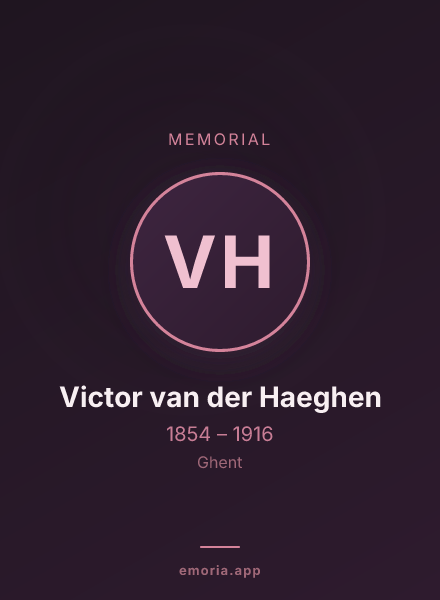 Memorial portrait of Victor van der Haeghen