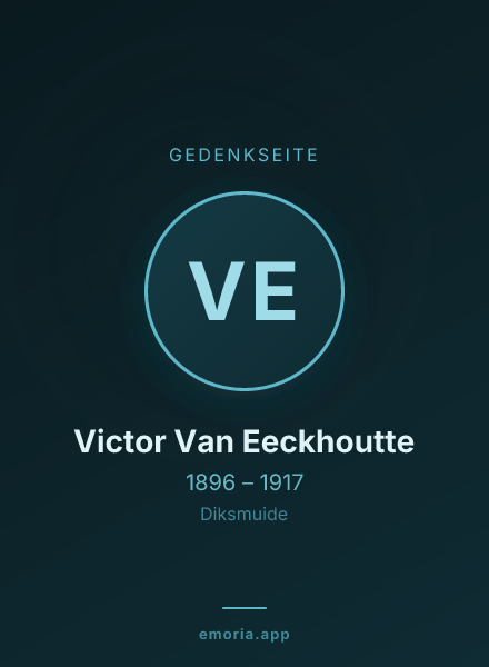 Gedenkportrait von Victor Van Eeckhoutte