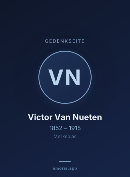 Gedenkportrait von Victor Van Nueten