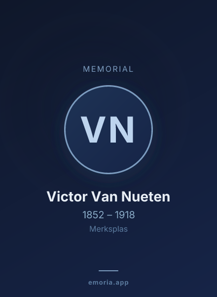 Memorial portrait of Victor Van Nueten