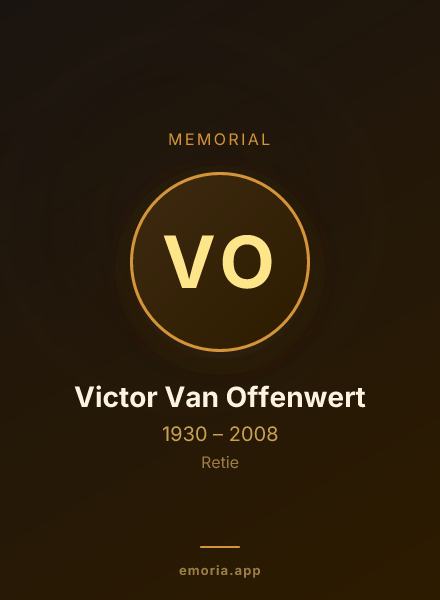 Memorial portrait of Victor Van Offenwert