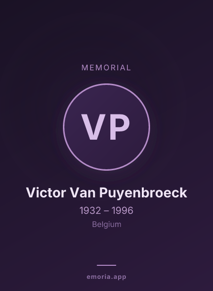 Memorial portrait of Victor Van Puyenbroeck