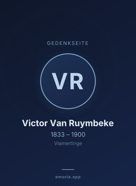 Gedenkportrait von Victor Van Ruymbeke