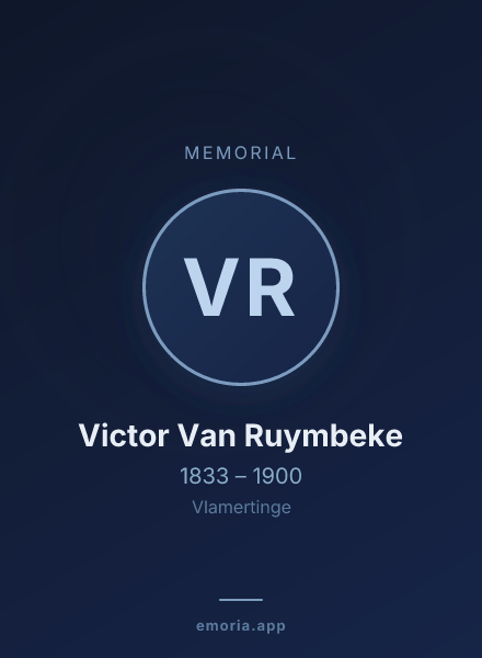 Memorial portrait of Victor Van Ruymbeke