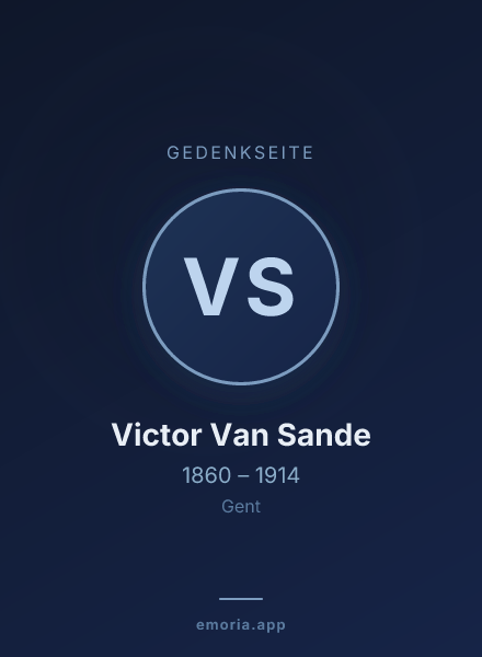 Gedenkportrait von Victor Van Sande