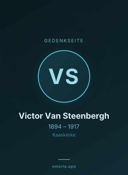 Gedenkportrait von Victor Van Steenbergh