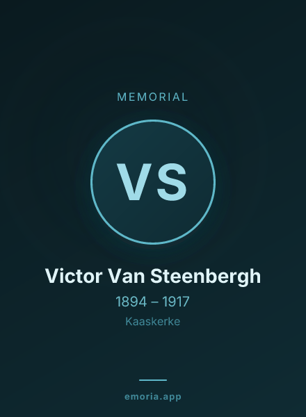 Memorial portrait of Victor Van Steenbergh