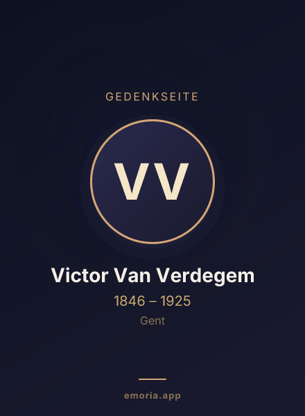 Gedenkportrait von Victor Van Verdegem