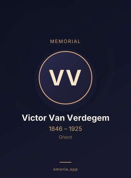 Memorial portrait of Victor Van Verdegem