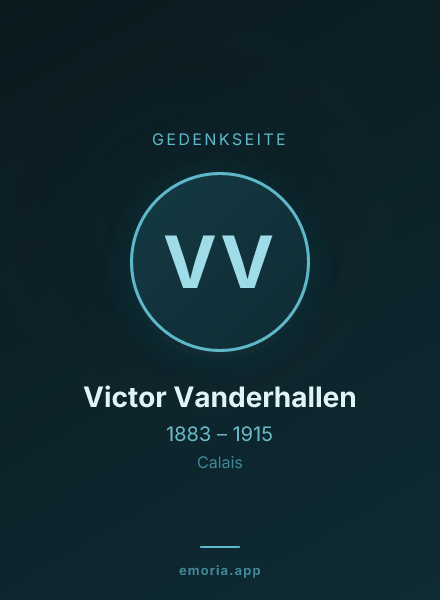 Gedenkportrait von Victor Vanderhallen