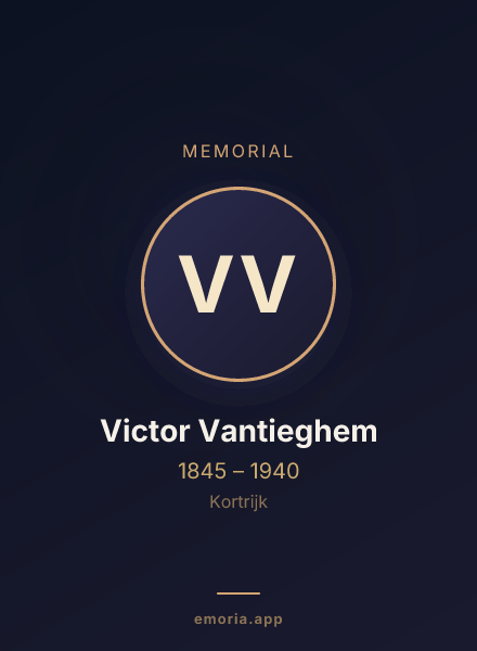 Memorial portrait of Victor Vantieghem