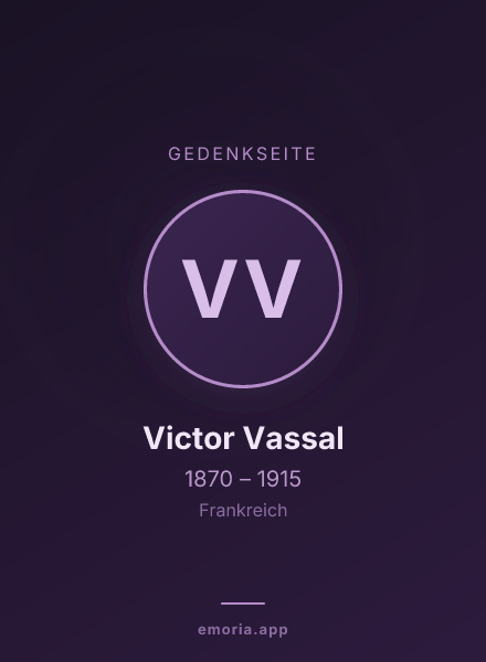 Gedenkportrait von Victor Vassal