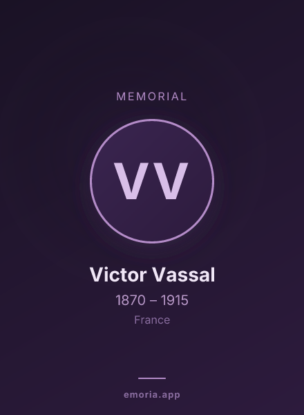 Memorial portrait of Victor Vassal