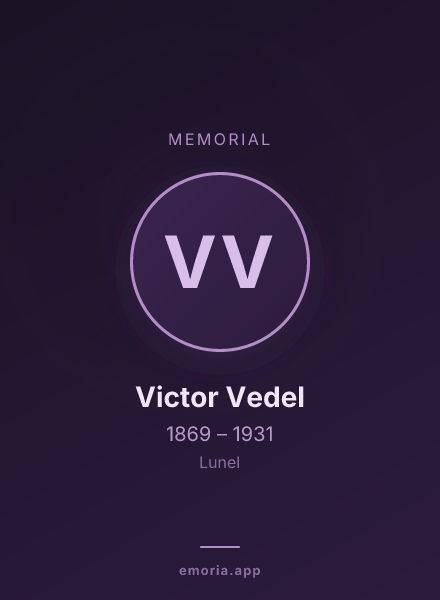 Memorial portrait of Victor Vedel