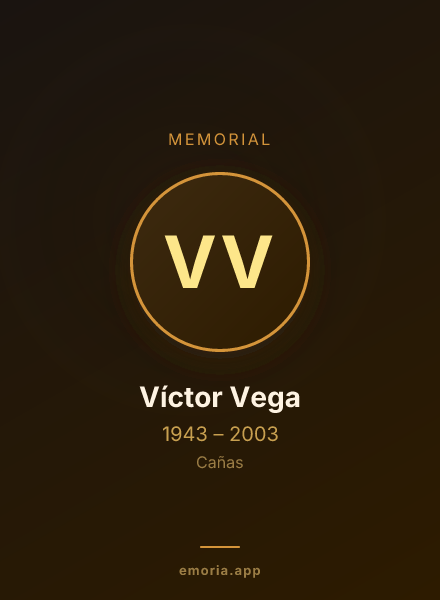 Memorial portrait of Víctor Vega