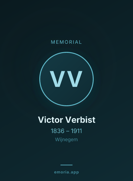 Memorial portrait of Victor Verbist