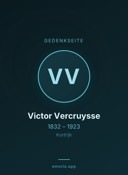 Gedenkportrait von Victor Vercruysse