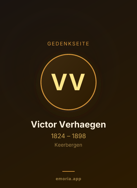 Gedenkportrait von Victor Verhaegen