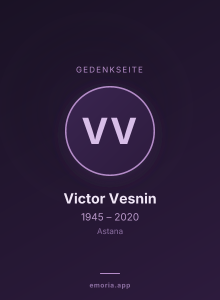 Gedenkportrait von Victor Vesnin