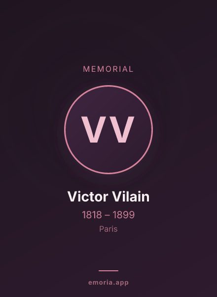 Memorial portrait of Victor Vilain