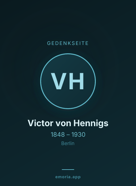 Gedenkportrait von Victor von Hennigs