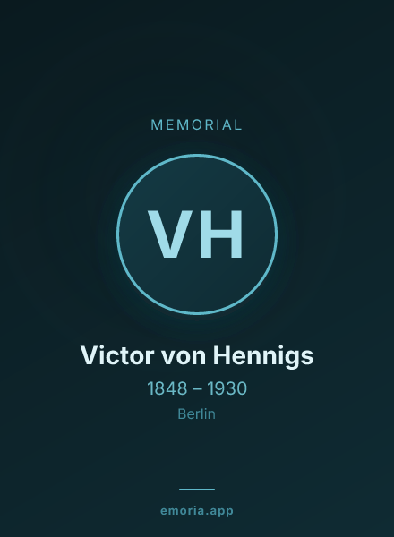 Memorial portrait of Victor von Hennigs