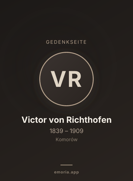 Gedenkportrait von Victor von Richthofen
