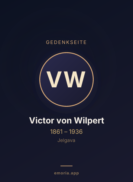 Gedenkportrait von Victor von Wilpert