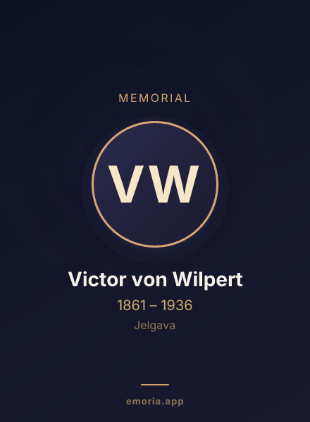 Memorial portrait of Victor von Wilpert