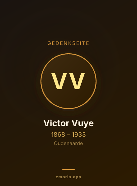 Gedenkportrait von Victor Vuye