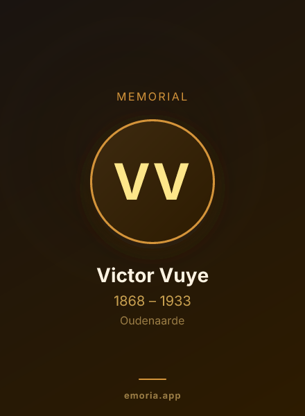 Memorial portrait of Victor Vuye