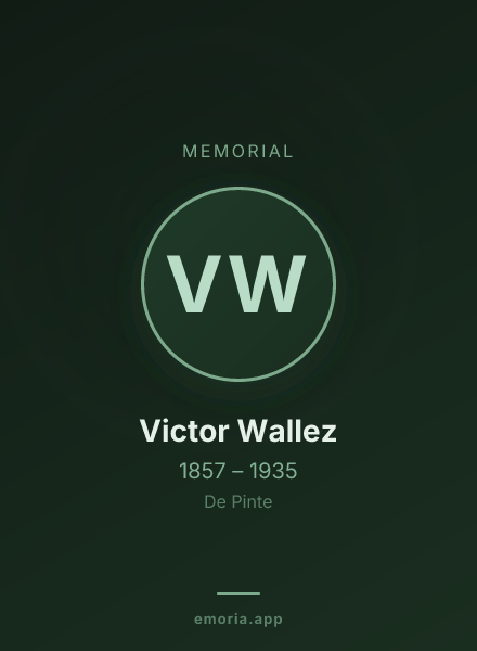 Memorial portrait of Victor Wallez
