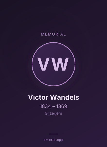 Memorial portrait of Victor Wandels